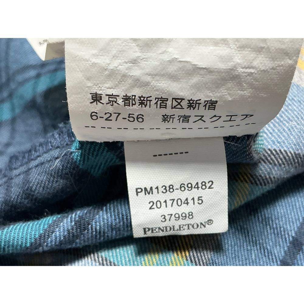 Pendleton Womens Plaid Shirt Cotton Flannel Large Petite Coastal Cabincore Fall - Picture 7 of 10